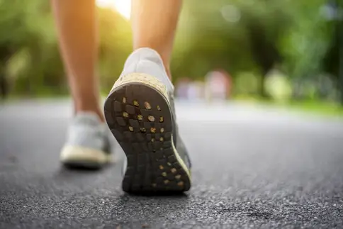 photo of walking close up
